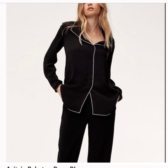Aritzia Babaton | Rena Black Blouse - Size L - Picture 1 of 5